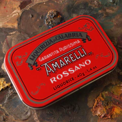Lata Vermelha Calabria - vazia para armazenamento de pastilhas de tinta aquarela - comprar online