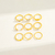 Set x9 anillos dorados - tienda online