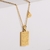 Collar Carta astral - Acero dorado - Grabada - comprar online