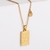 Collar Carta astral - Acero dorado - Grabada - Merlina Tiendita