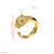 Anillo de cobre bañado en oro ajustable - Tigre - tienda online