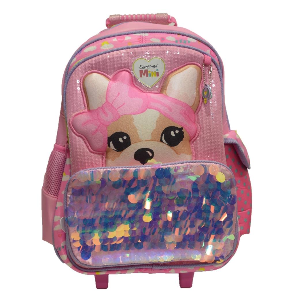 Mochila Simones Lentejuelas Carrito 18\
