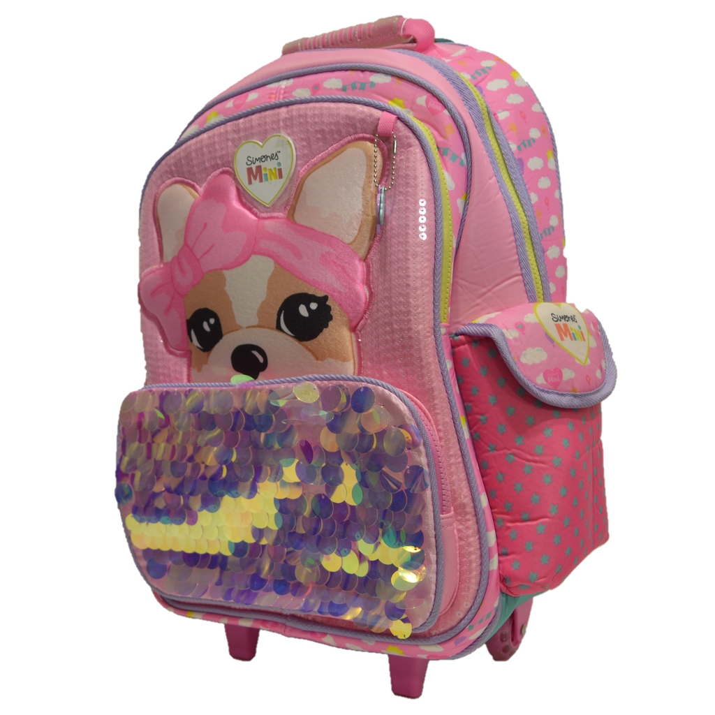 Mochila Simones Lentejuelas Carrito 18\