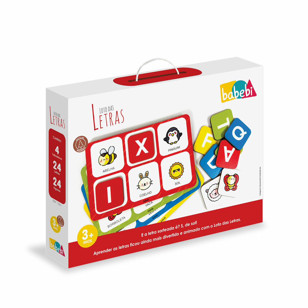 Aprenda o Alfabeto Jogo Pedagógico Educativo Loto das Letras - Bambinno -  Brinquedos Educativos e Materiais Pedagógicos