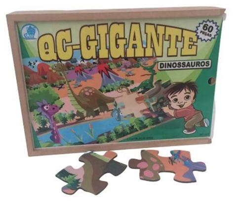 Quebra-Cabeça Gigante - Dinossauros - 12 peças - Simque Brinquedos  Educativos