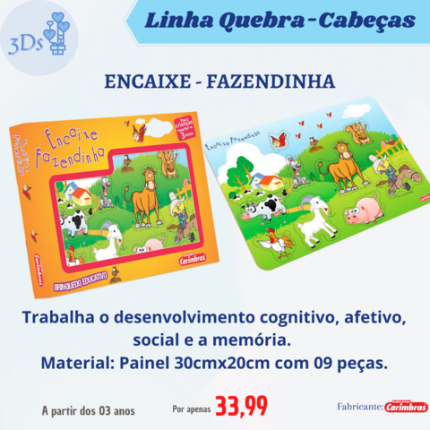 Kit Com 4 Jogos Quebra Cabeça Educativo Pedagógico (4unid