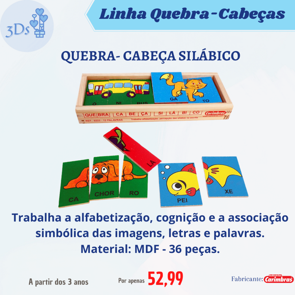 Quebra-Cabeça da Alfabetização Pequeno