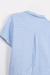 Camisa Cropped C22 Azul Bebê Linen Costas