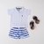 Shorts Listras Azul e Branco - comprar online