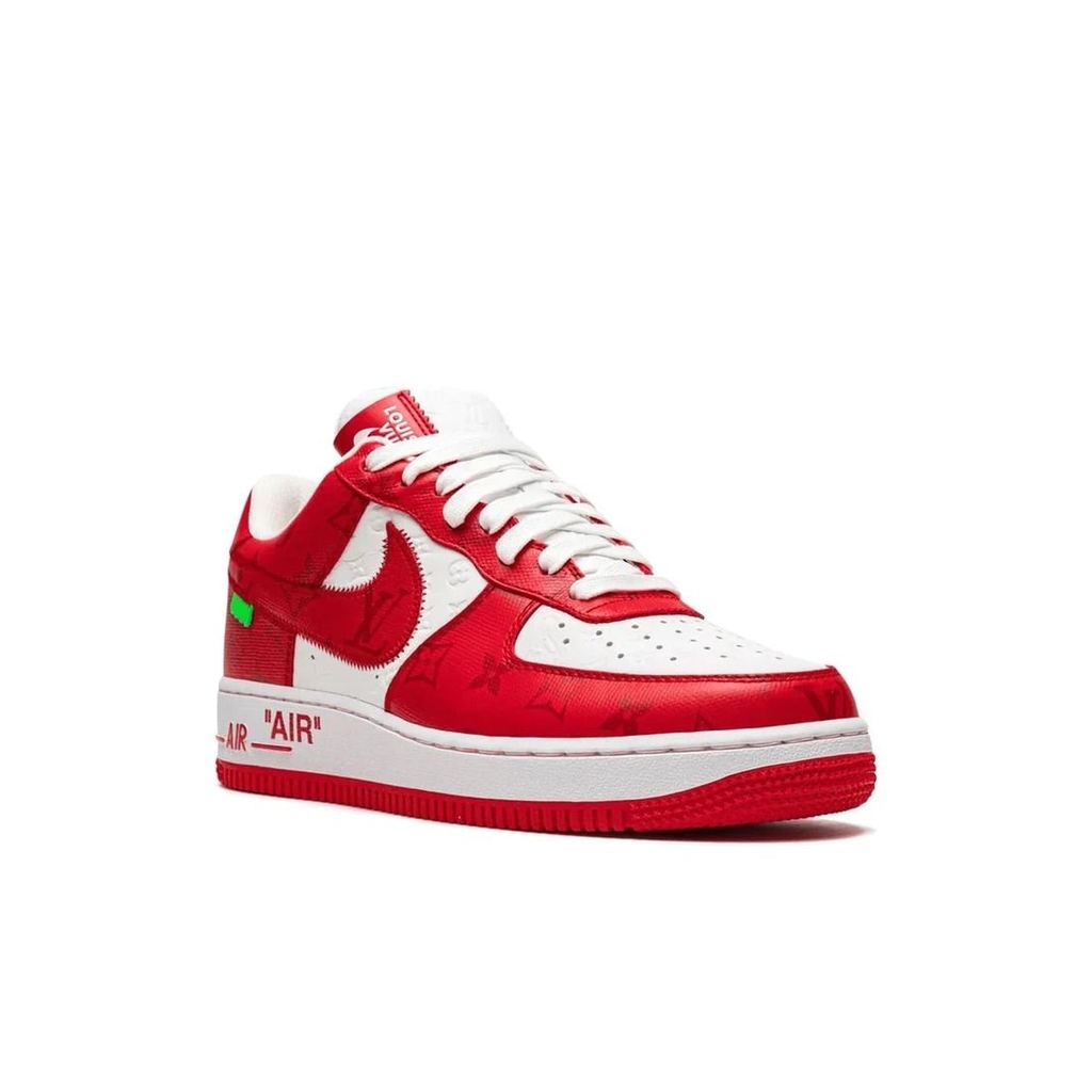 Nike Louis Vuitton Air Force 1 Low Virgil Abloh - White/Red Shoes - Size 8 - White / Red