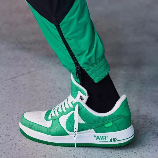 louis vuitton nike air force 1 green
