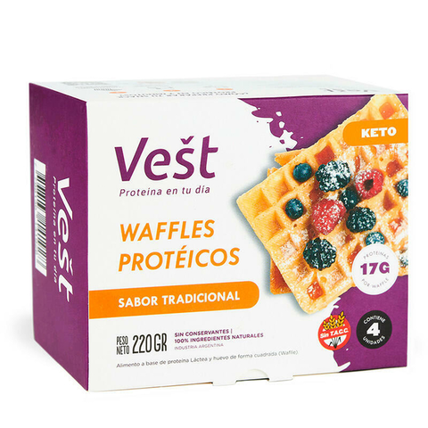 Waffles Proteicos Original KETO 4u x 220gr - Vest