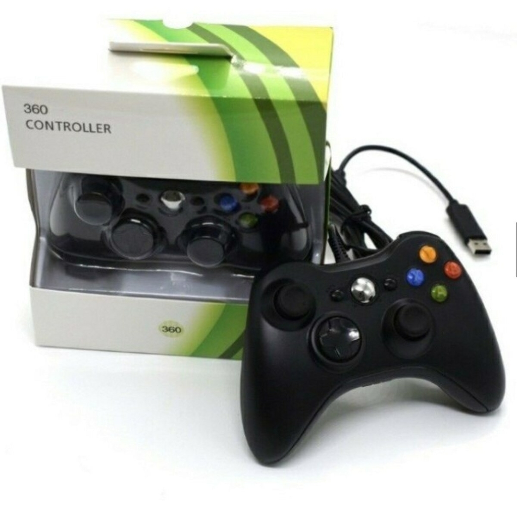 Controle de xbox 360 com fio para jogo de vídeo e pc/gordura e