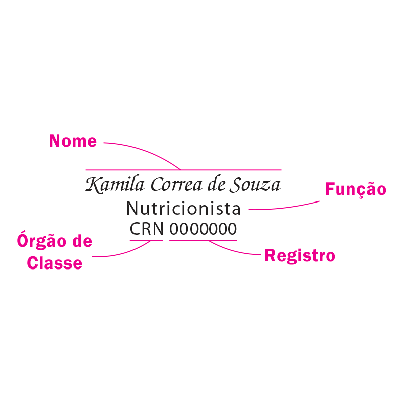 Carimbo para Nutricionista