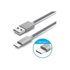 CABO USB 2.1A TIPO C 1MT A1066 CB0475S CINZA GLOBAL TIME