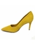 Scarpin Arezzo Salto Médio Nobuck Amarelo - Espaço Bambini - Loja de calçados online