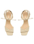 Sandália Arezzo Lace Up Salto Médio Couro Off White - Espaço Bambini - Loja de calçados online