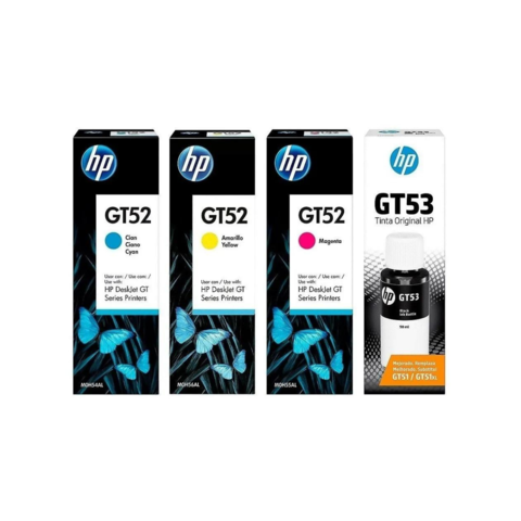 Set Tintas Hp Gt52 + Gt53 Original Deskjet Gt5820 X4 Colores