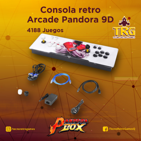 Consola retro Arcade Pandora 9D Con 4188 Juegos Aprox.
