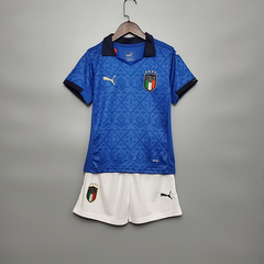 Conjunto Infantil Itália 20/21 Azul - Camisa e Shorts - Adidas