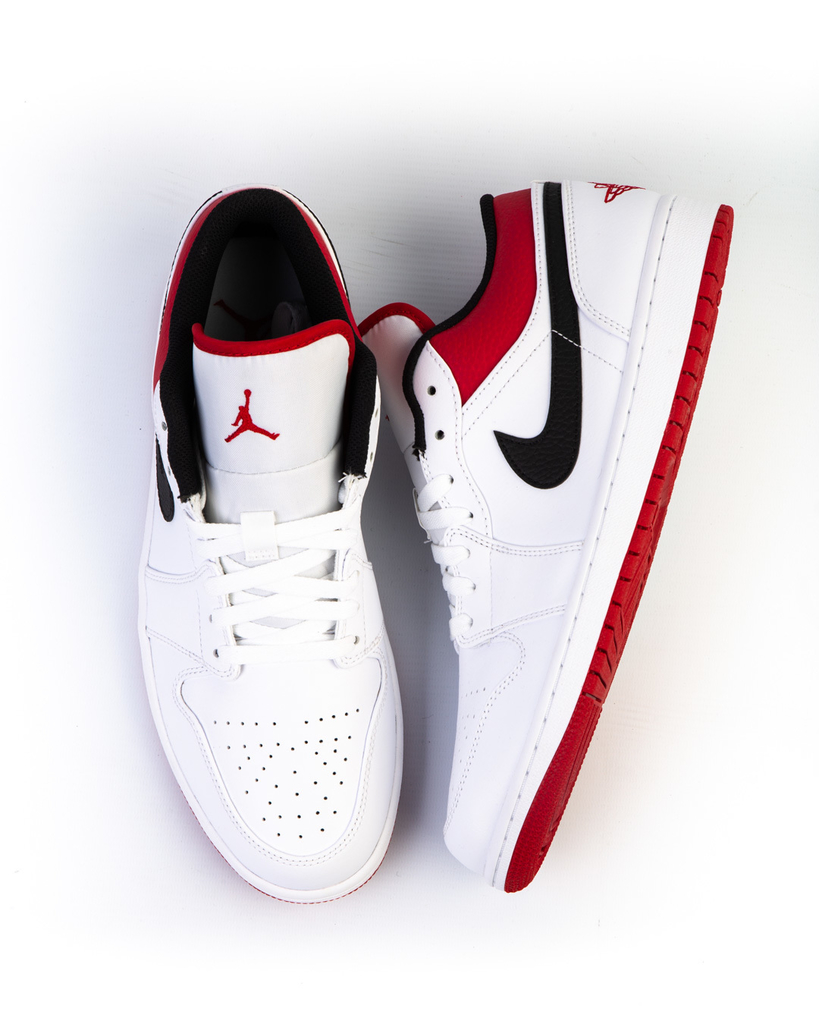 Nike Air Jordan 1 Low White University Red - 553558-118 - Slick Sneakers
