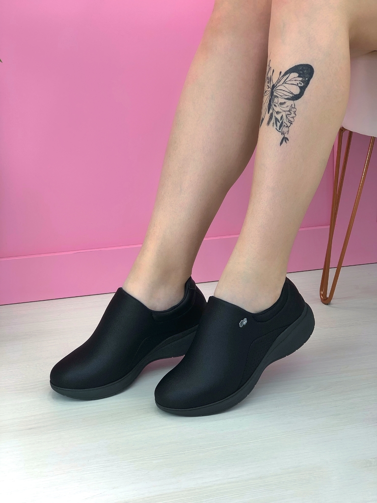 Tênis Usaflex Tecido Elastano Preto Confort AD1106 - UNK CALÇADOS