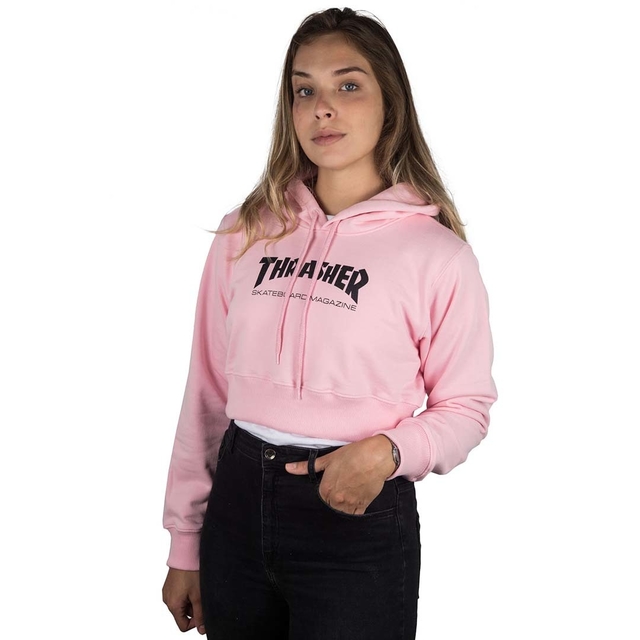 thrasher moletom com capuz pink