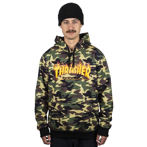 thrasher army moletom com capuz
