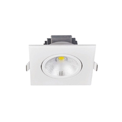 Pct 04 Spot LED de Embutir Quadrada Para Teto Gesso Decoração 7w Luz Branco Quente
