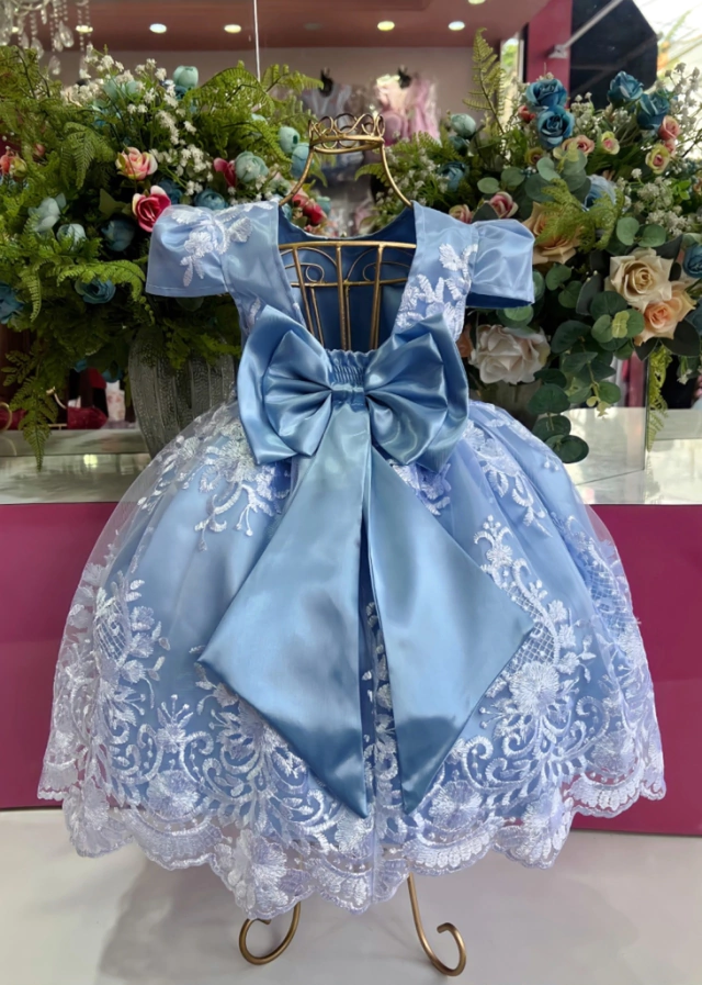 2210 Realeza Azul C/ Renda Branca Luxo .4 2210 Realeza Azul C/ Renda Branca Luxo .4