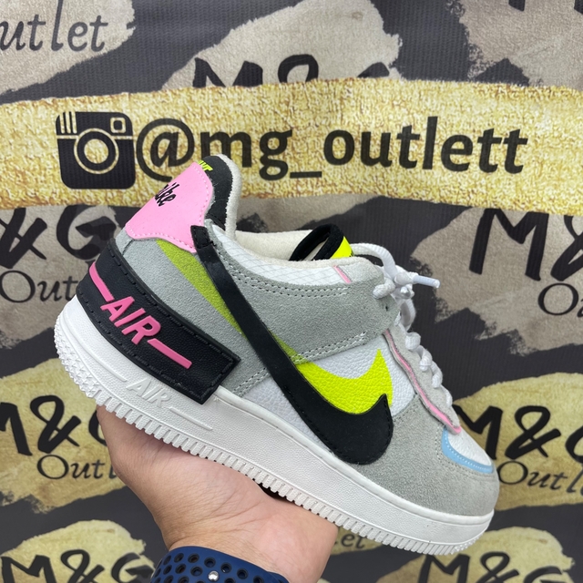 Nike Air Force Shadow Cinza/Preto/Rosa - M&G Outlet