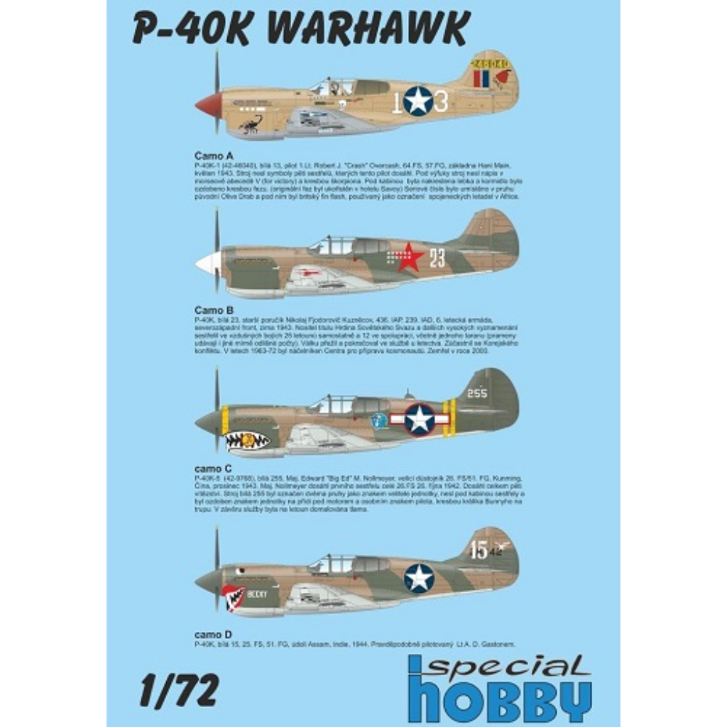 P-40K-1/5 Warhawk Short Tail 1/72 - Spec Hobby - comprar online