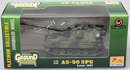 Miniatura de Tanque AS-90 SPG British Army (IFOR) - 1/72 Easy Model