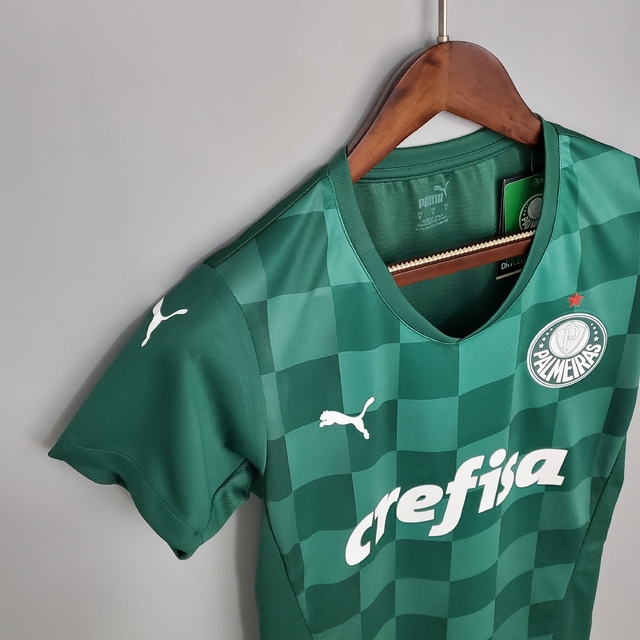 Camisa Palmeiras I 21/22 Torcedor Feminina - Verde Escuro