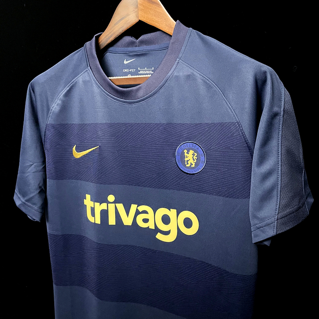 Camisa Chelsea - Pré Jogo 2022 - Nike - Azul escuro - Masculino