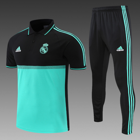 Conjunto Polo Real Madrid - Adidas - Masculino - Preto e Verde
