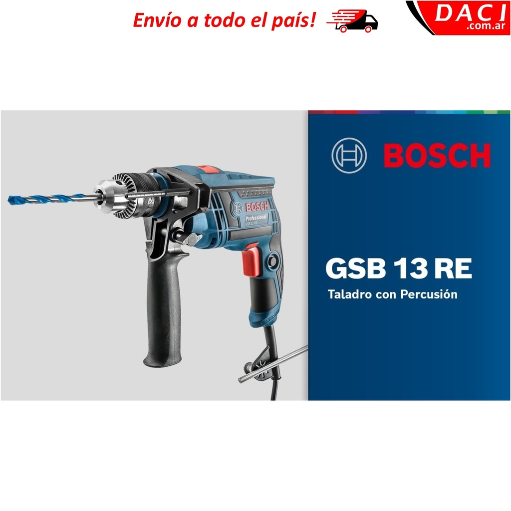 Taladro Percutor Gsb 13 Re Bosch 650w + Maletin