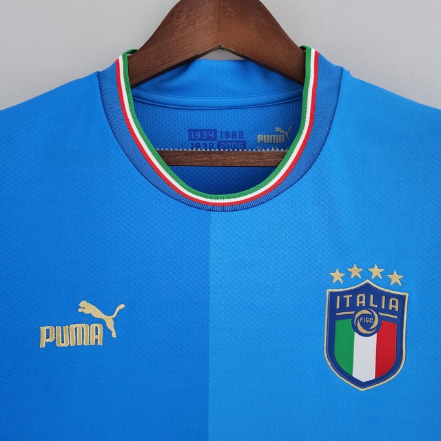 Camisa Seleção Itália Home 22/23 Puma Azul A Partir de R$ 159,90