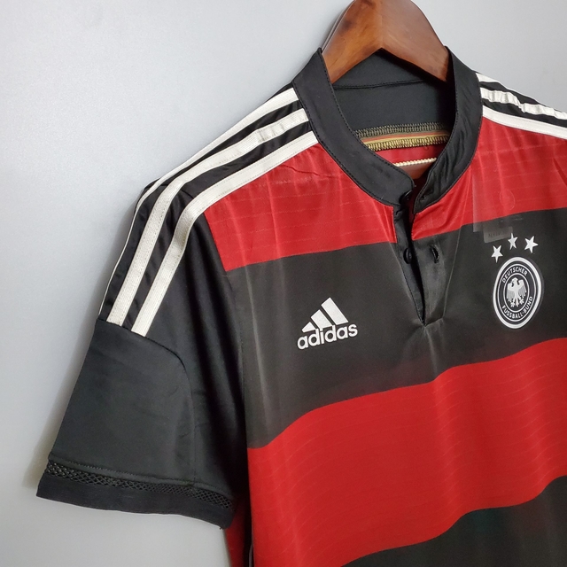 Camisa Seleção Alemanha Away 2014 Torcedor Adidas Masculina - Preto +  Vermelho