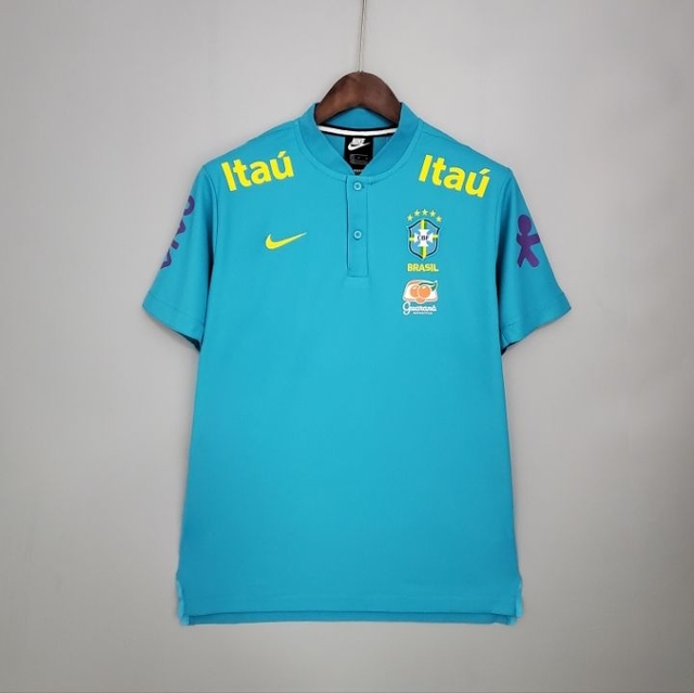 Camisa Seleção Brasileira Pré-Jogo 21/22 Azul A Partir de R$ 159,90
