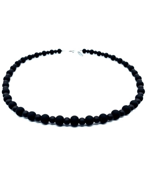 Collar de Perlas negras opacas - Gotland Clothing