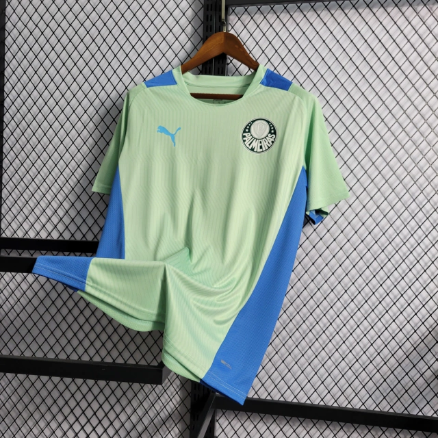 Camisa Palmeiras Treino 22/23 Torcedor Puma Masculino - Verde e Azul