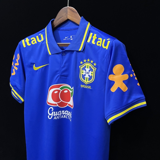 Polo Seleção Brasileira Treino - Torcedor Masculina - Azul