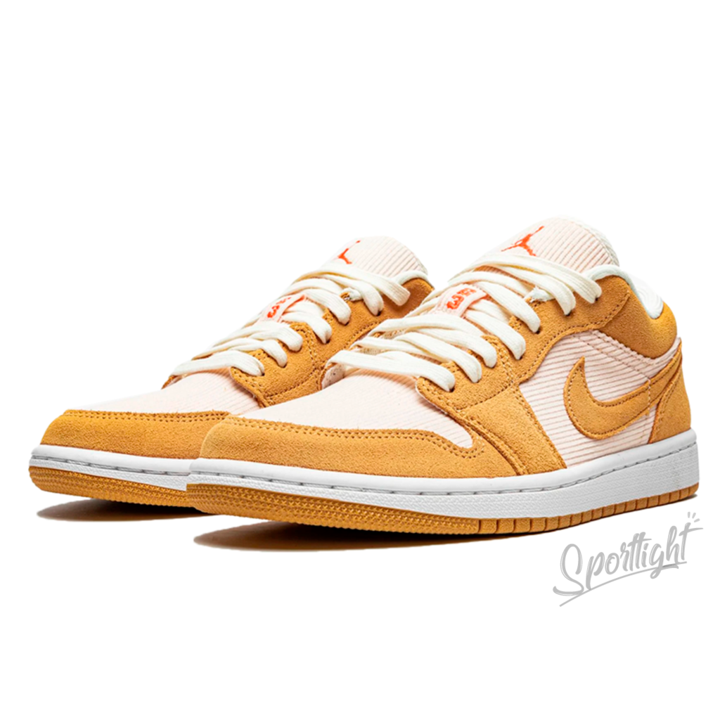 Tênis Nike Air Jordan 1 Low SE Twine Orange Quartz Corduroy