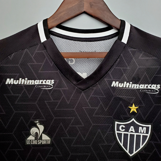 Camisa Atlético Mineiro III 21/22 (PATROCÍNIOS) - Feminina - Preta