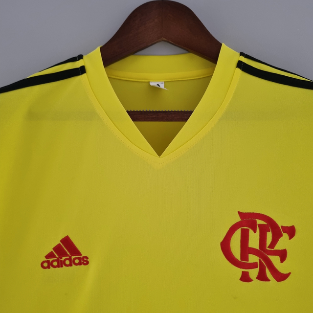 Camisa de Treino Flamengo 2022 2023 Masculina Modelo Torcedor Amarela