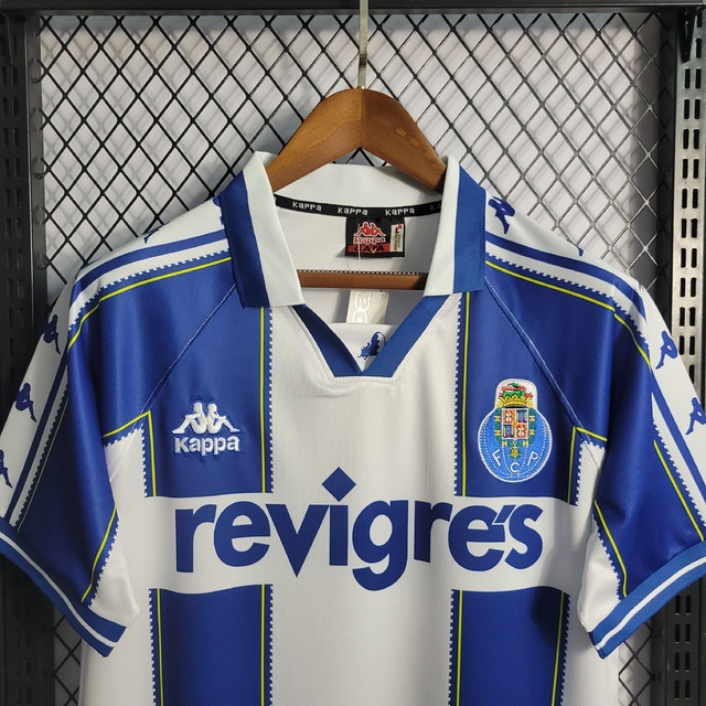 Camisa Retrô FC Porto 1997 1998 1999 Masculina Modelo Fan Branca