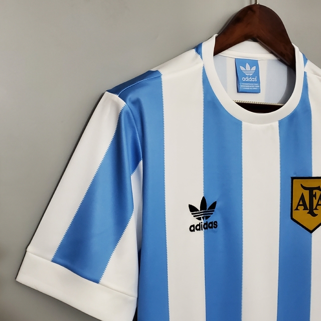 Camisa Retrô Seleção da Argentina I 1978 Modelo Torcedor Branca