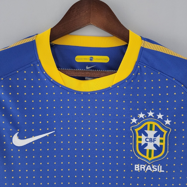 Camisa Retrô Seleção do Brasil II 2010- Masculina - Torcedor - Azul