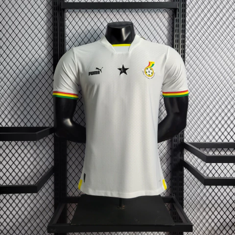 Camisa Seleção da Gana I Copa do Mundo 2022 Masculina Player Branca